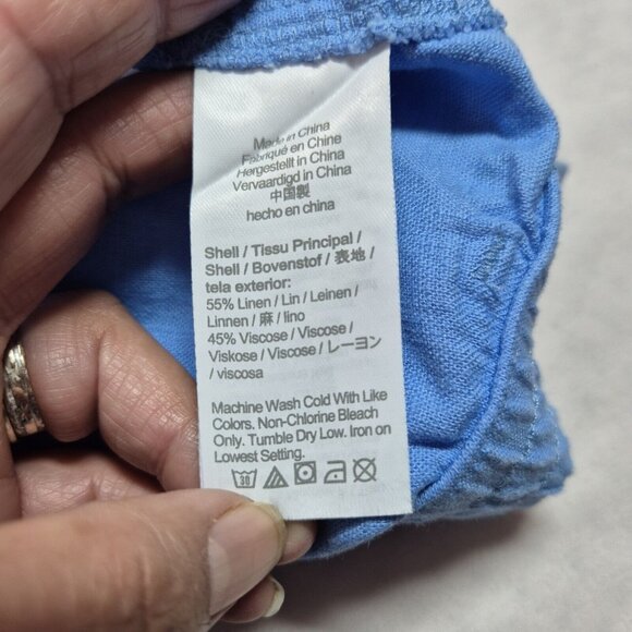 J. Crew Women's Blue Linen Blend Drawstring Shorts Size XXL NWT (02) - Picture 12 of 12